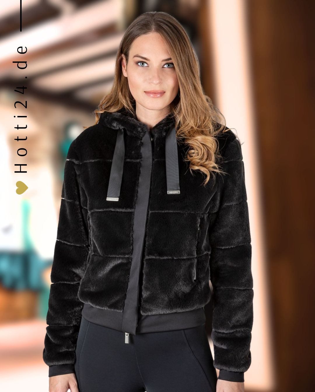 EQUILINE »Jacke Glossig Black