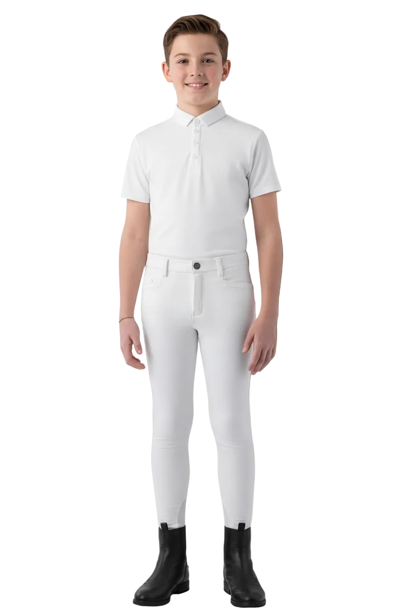 Equiline Kinder Reithose Jhoank KnieGrip White