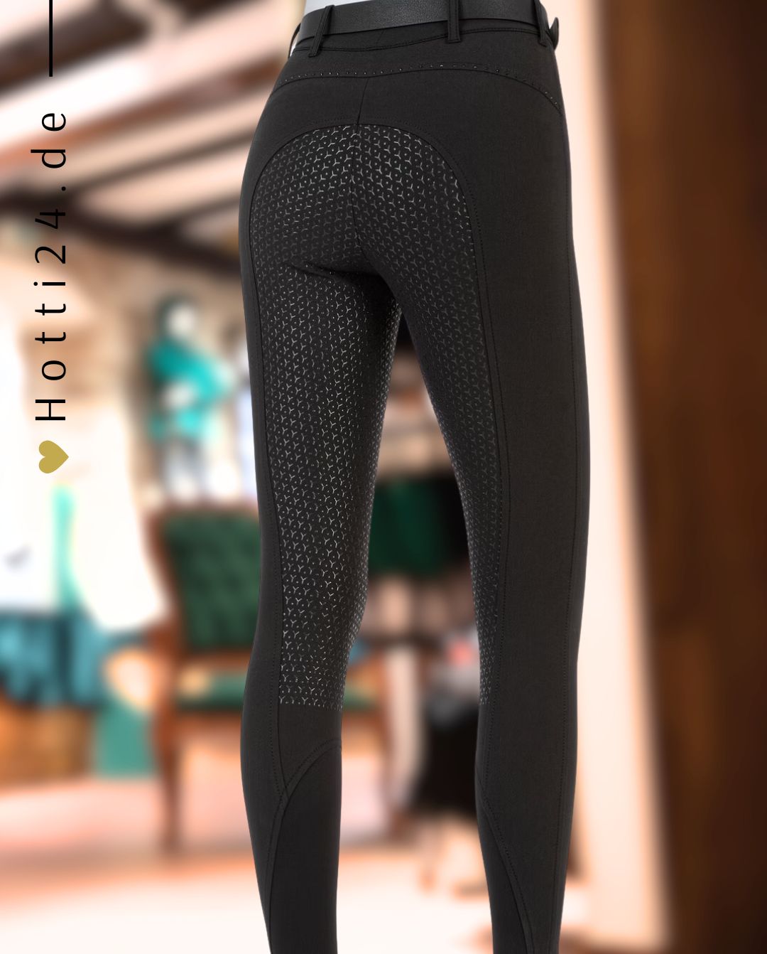 EQUILINE »Reithose Garief FullGrip Black