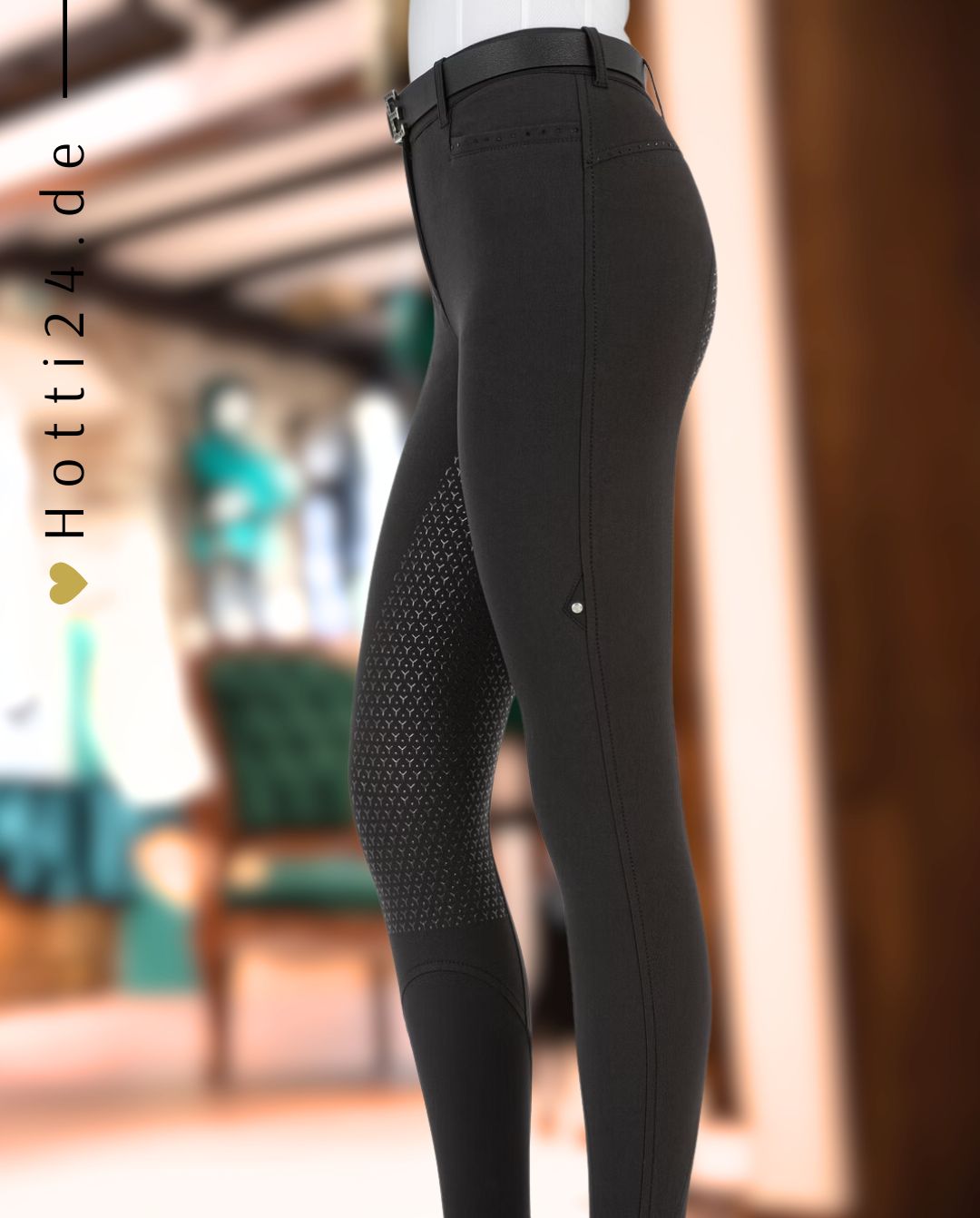 EQUILINE »Reithose Garief FullGrip Black