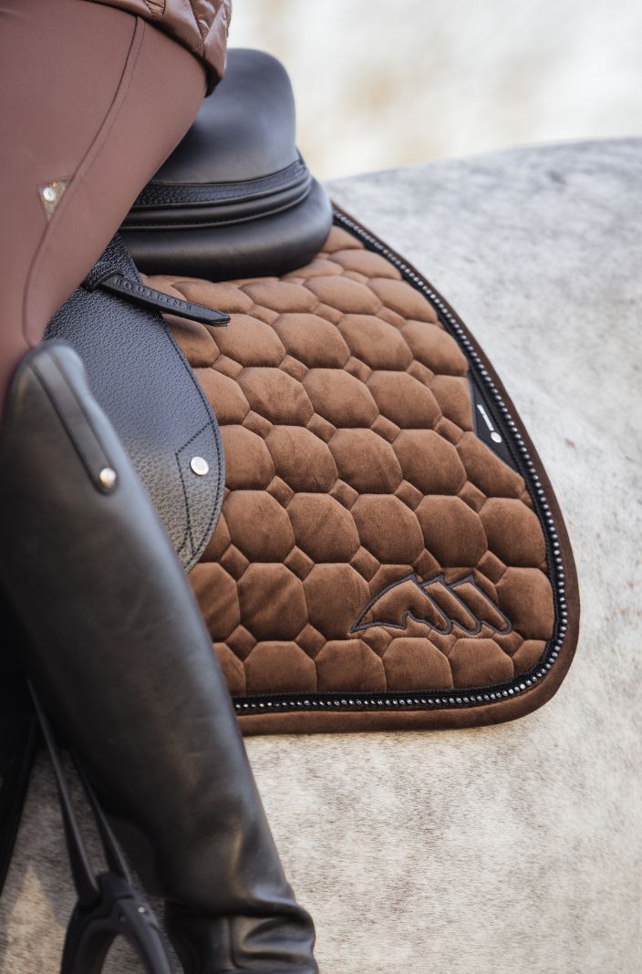 Equiline Springschabracke Samt Octagon Eqenti Coffee Bean
