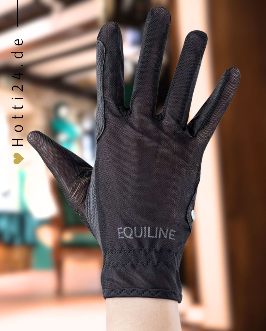 EQUILINE »Reithandschuhe Sommer Black