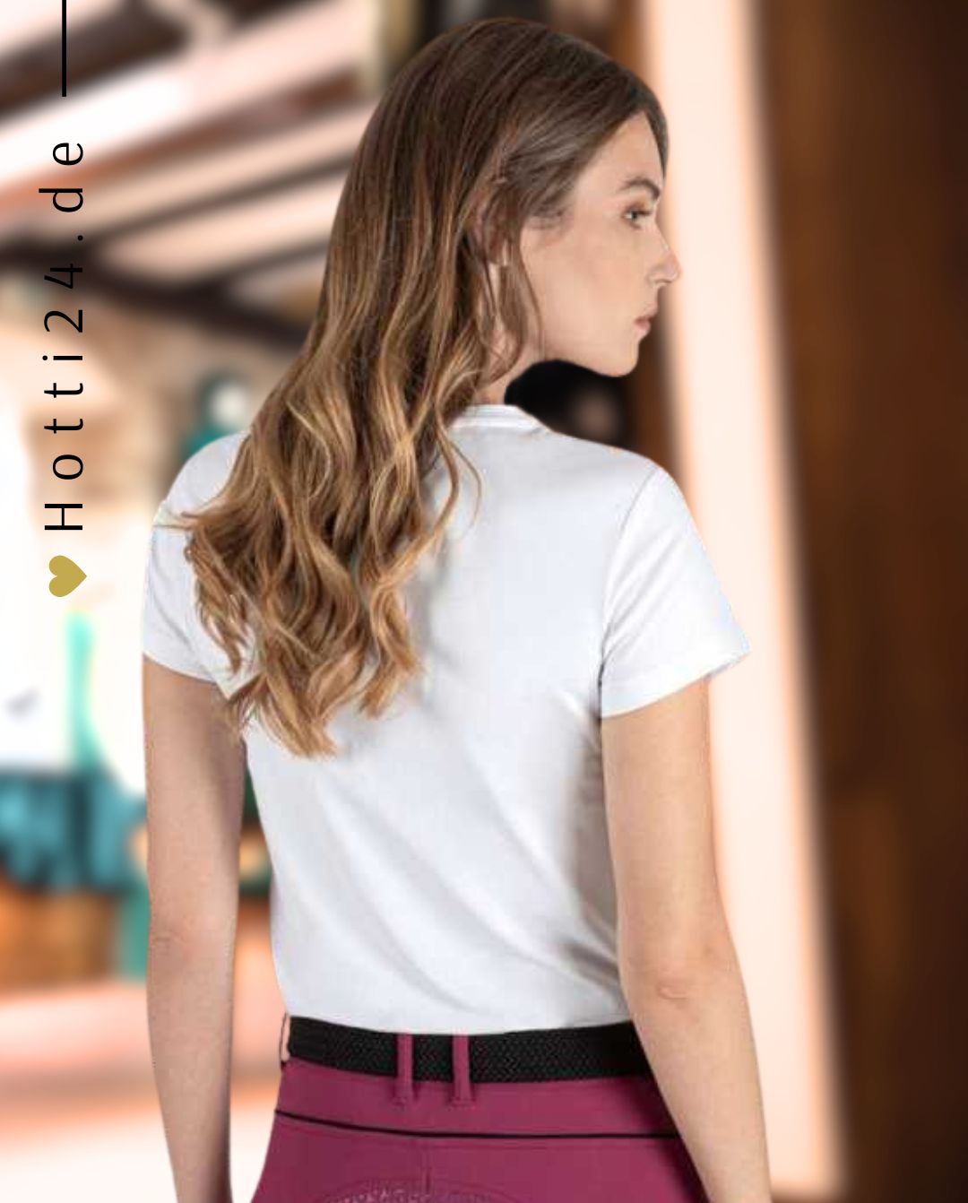 EQUILINE »T-Shirt Gigerg White / Violett