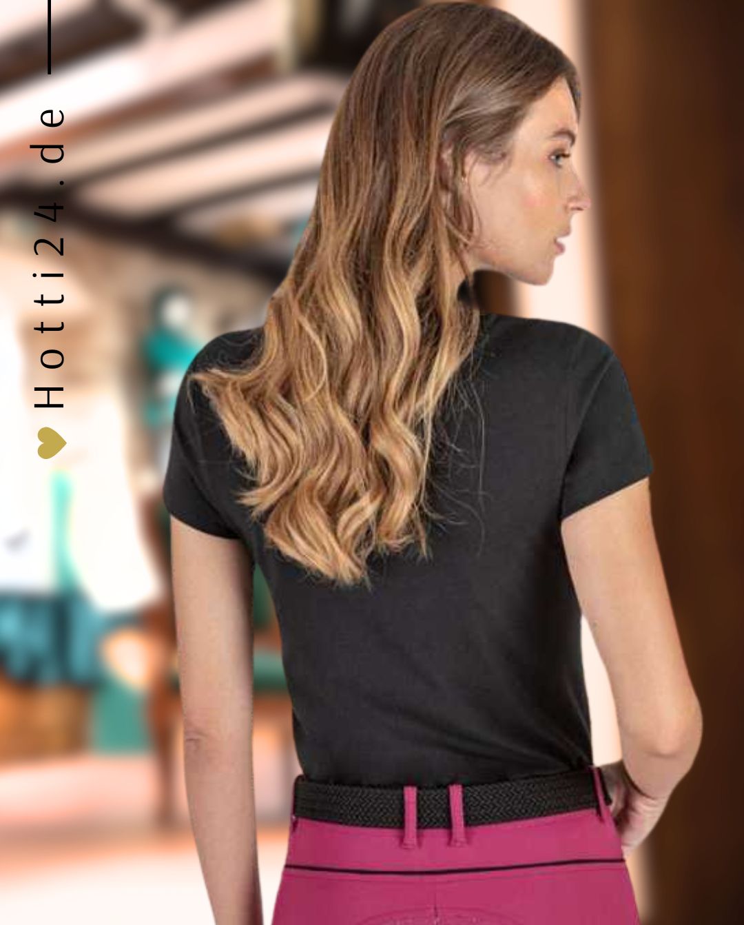 EQUILINE »T-Shirt Gigerg Black / Violett