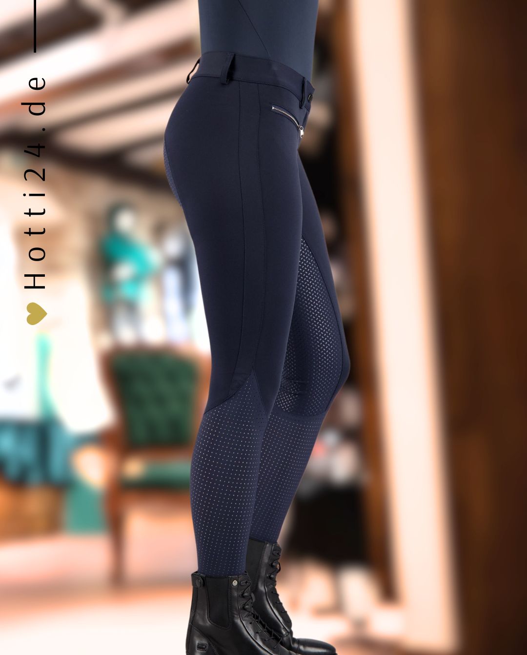 EURO STAR »Reithose ESAirflow FullGrip Navy