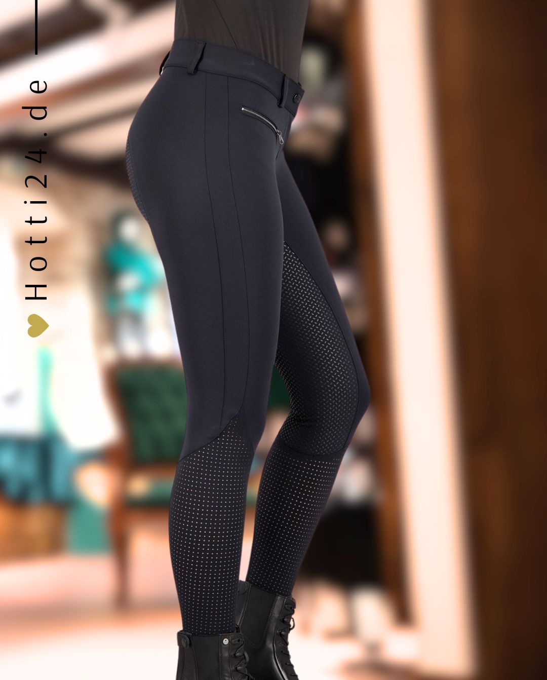EURO STAR »Reithose ESAirflow FullGrip Black