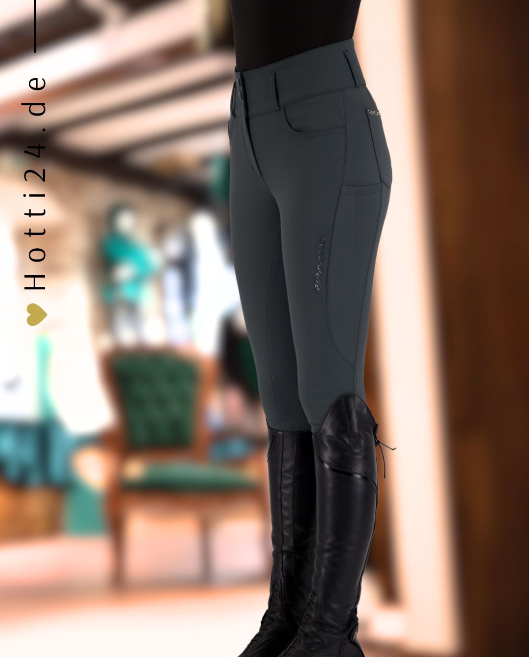 EURO STAR »Reithose ESAmare FullGrip Dark Castor
