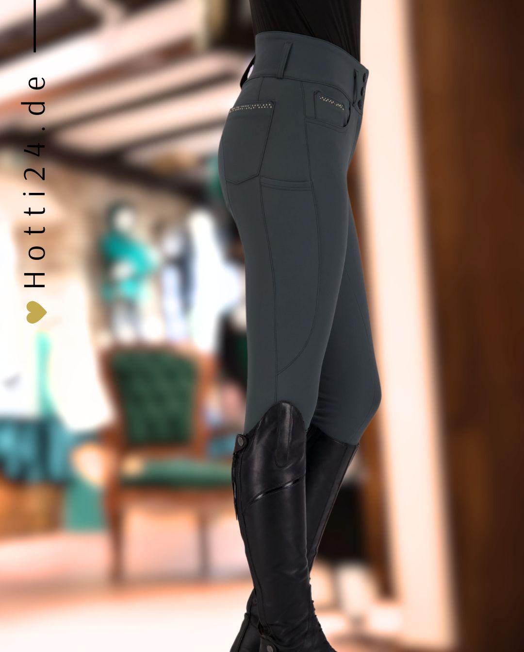 EURO STAR »Reithose ESAmare FullGrip Dark Castor