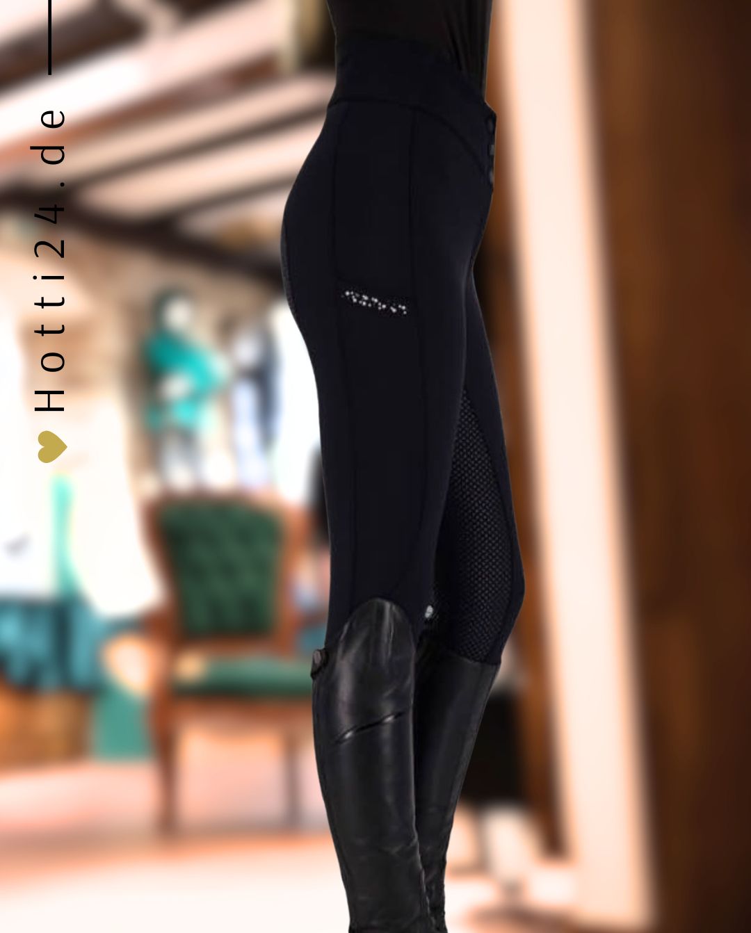EURO STAR »Reithose ESQueen FullGrip Black