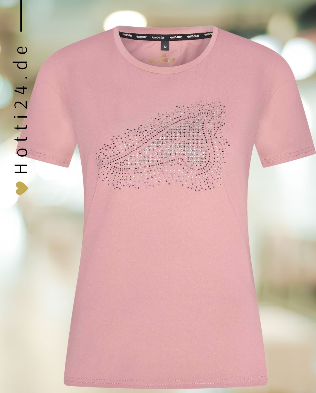 Euro Star »Damen T-Shirt ESMirella Rosa, hat eine normale Passform und kurze Arme. Das T-Shirt hat einen tollen großen Strass-Druck. Damit ziehen Sie den Blick auf sich Artikelnummer 9422-1009-3168 erhältlich bei www.Hotti24.de