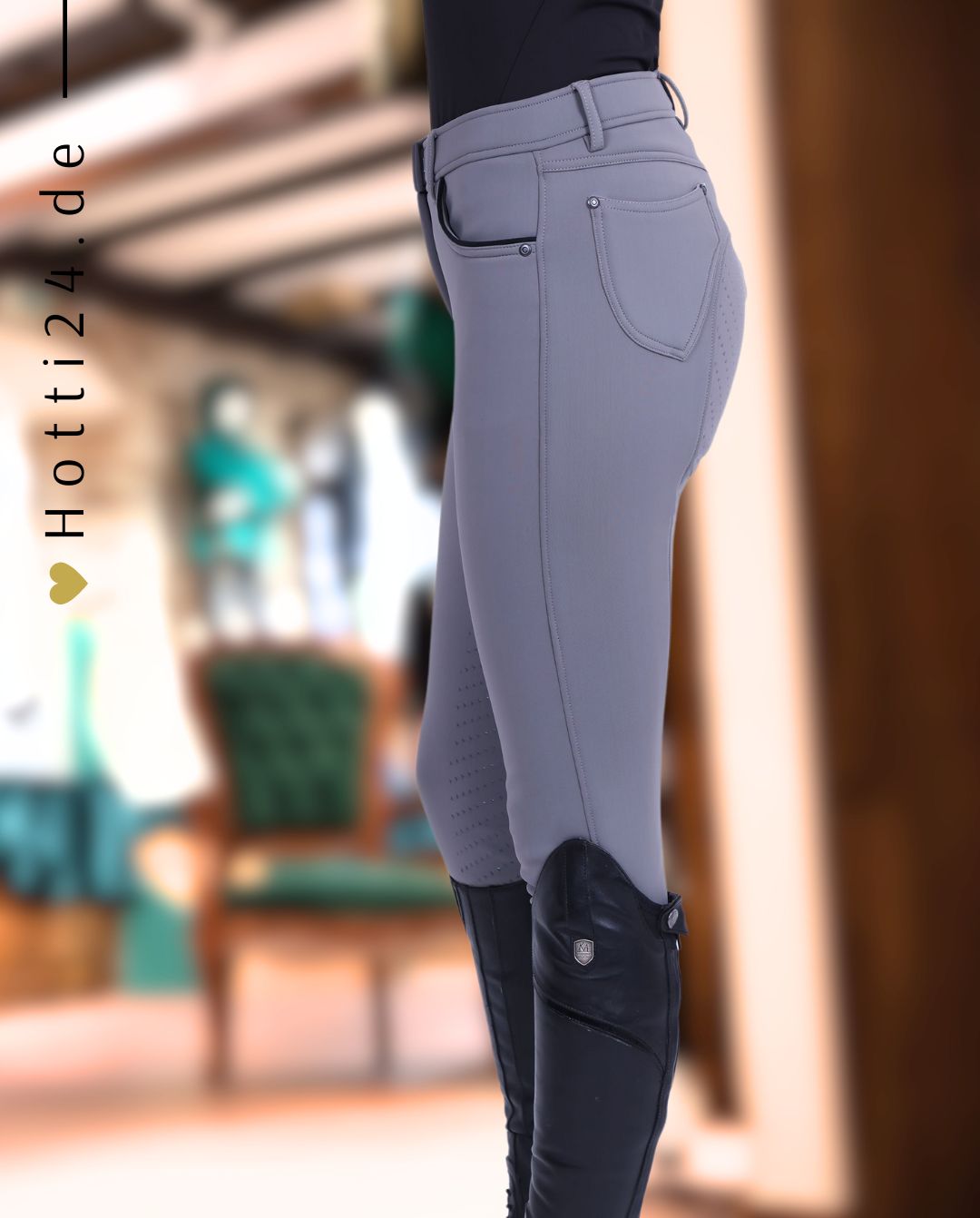 EURO STAR »Reithose ERLa Xantippe FullGrip Castor Grey