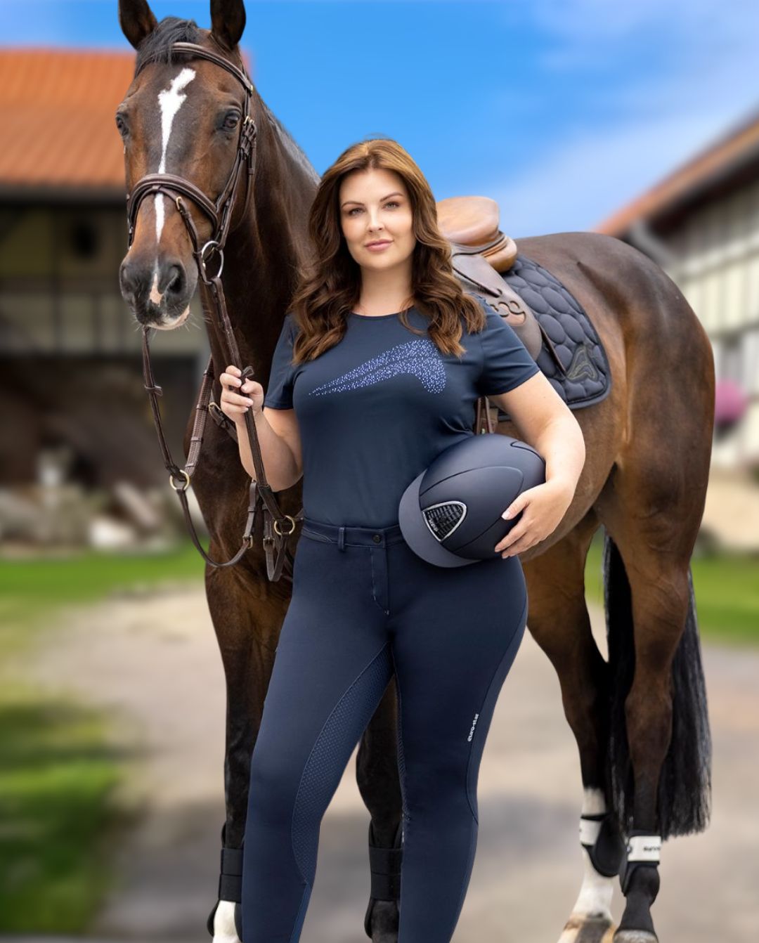 EURO STAR »Reithose ESEquitation Queen FullGrip Evening Blue