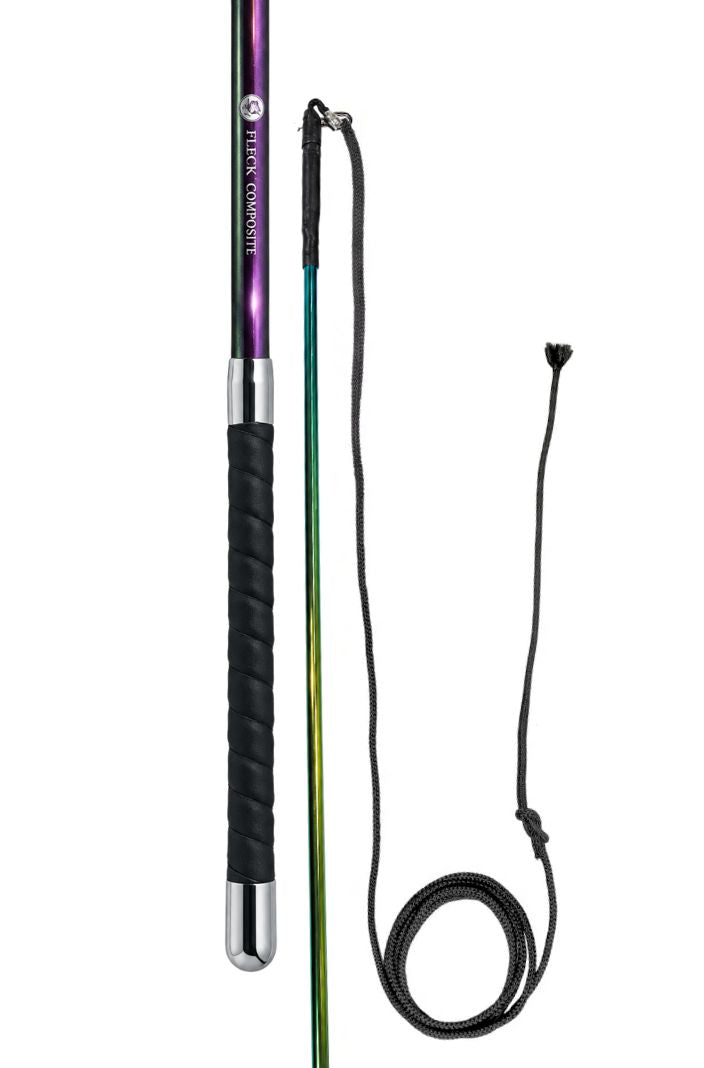 Fleck Longierpeitsche Carbon Teleskop Wickelgriff Rainbow 200 cm 