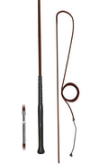 Fleck Longierpeitsche Nylongespinst ERGO-Griff Braun teilbar 200 cm
