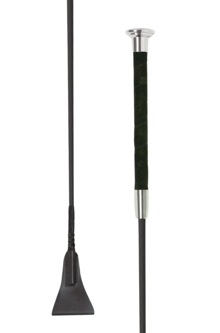 fleck-pferde-springgerte-silktouch-premium-chrom-schwarz