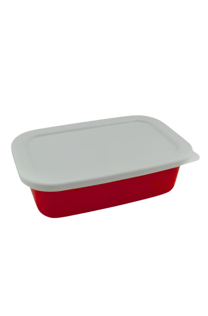 GEWA Müslischale rechteckig mit Deckel 3 kg Rot