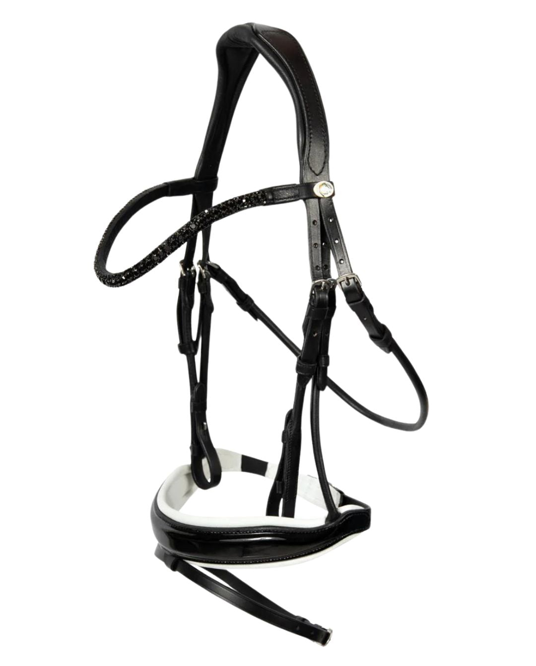 Hans Melzer »Trense Aachen inkl. Zügel Lack Black White