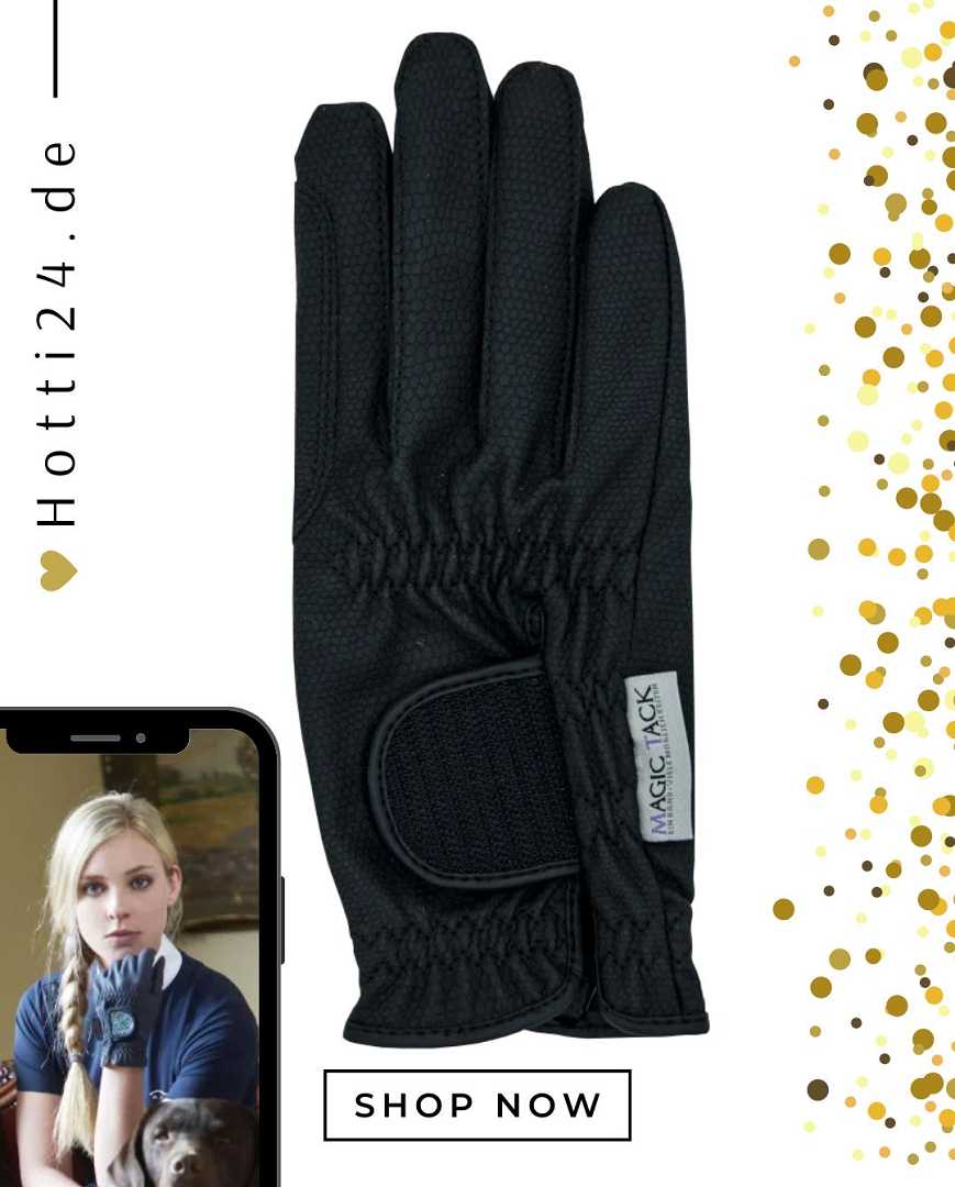 hauke schmidt damen reithandschuhe a touch of magic tack 011130103 schwarz