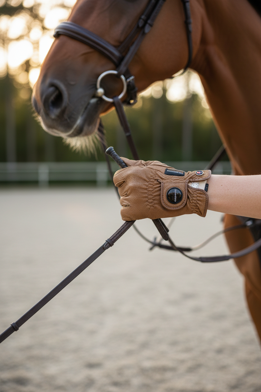 Hauke Schmidt "A Touch of Class" Caramel Riding Gloves