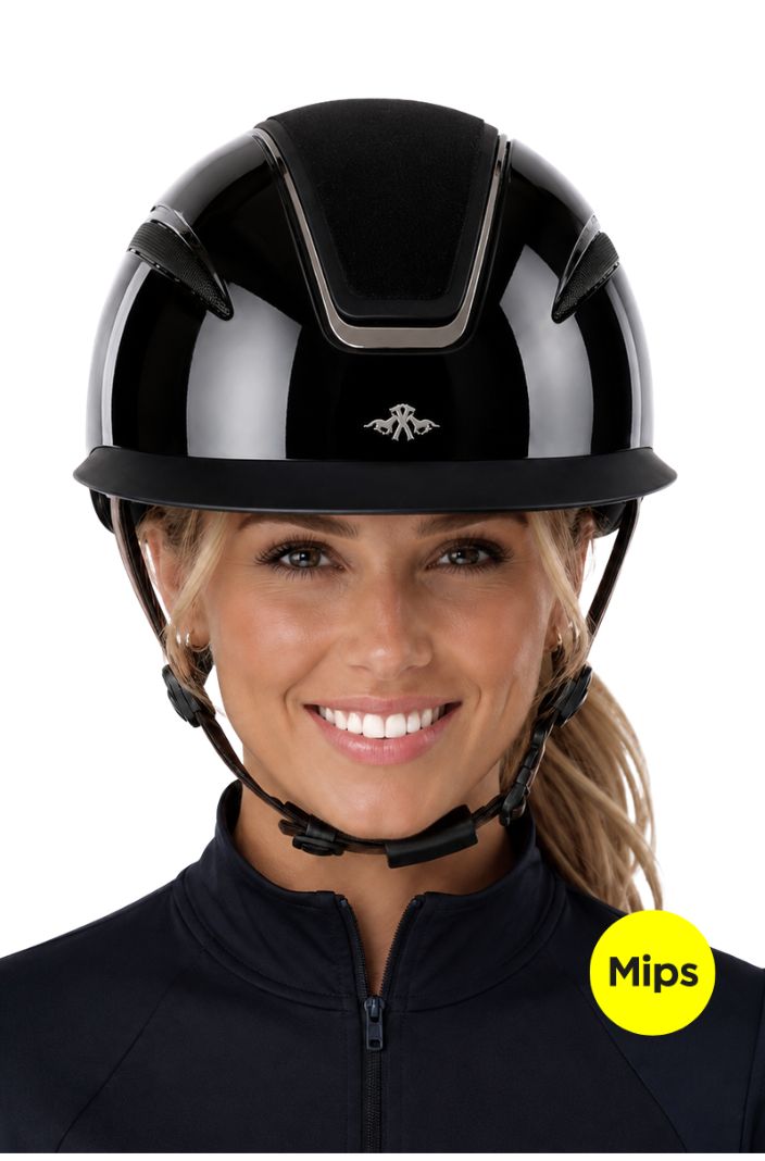 HV Polo Reithelm HVPMagnifica Mips Schwarz Glanz
