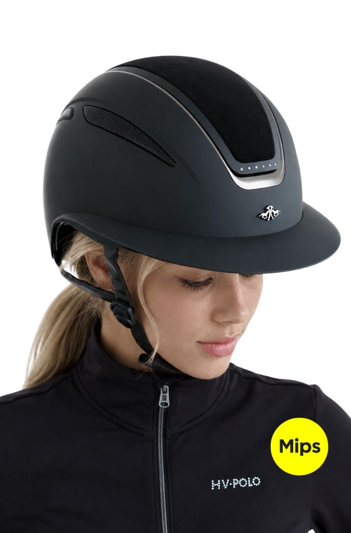 HV Polo Reithelm HVPMagnifica Mips Schwarz Matt