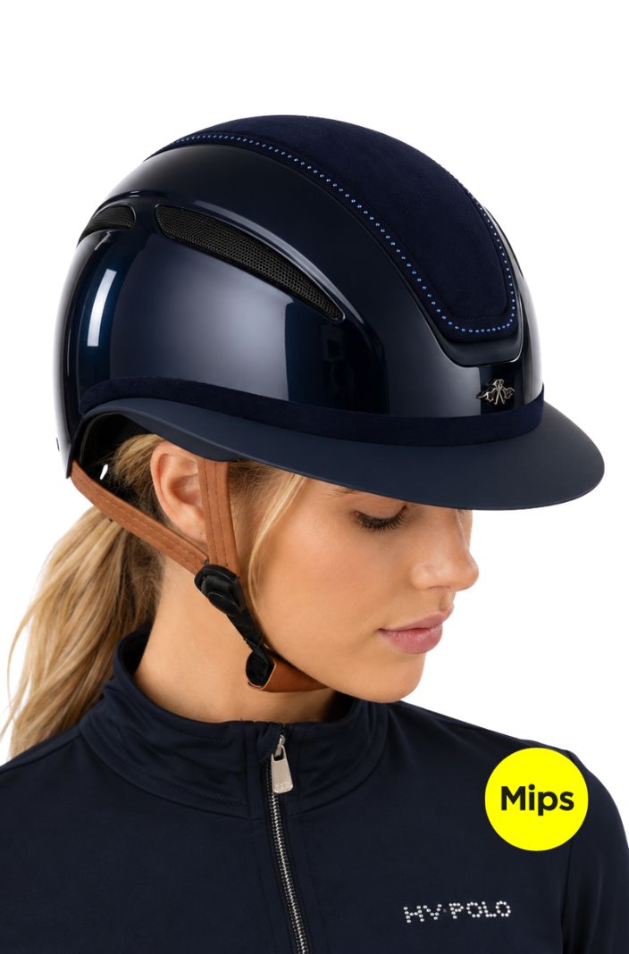 HV Polo Reithelm HVPMagnifica Mips Navy Glanz