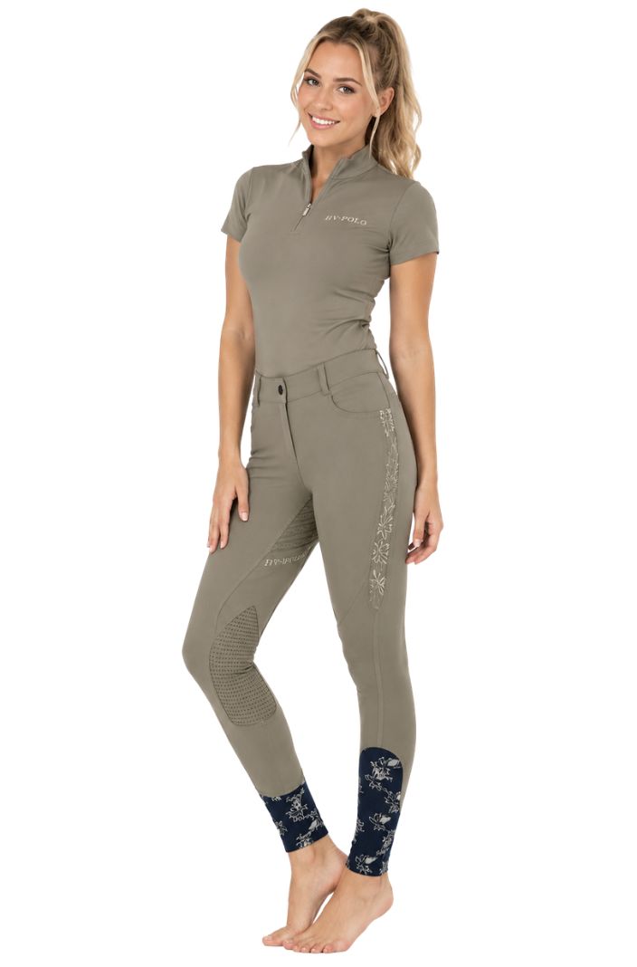HV Polo Reithose HVPMarijn FullGrip Oil Green