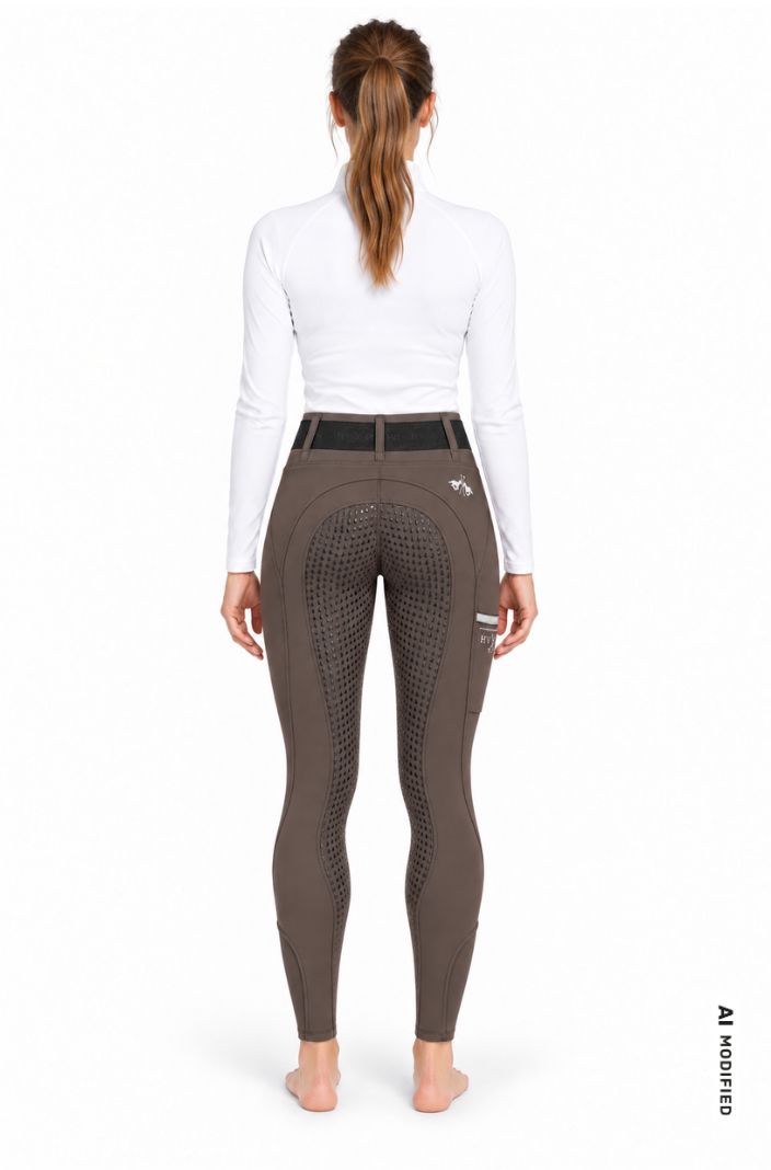 HV Polo "Women's Riding Leggings HVPClarissa FullGrip Mocca