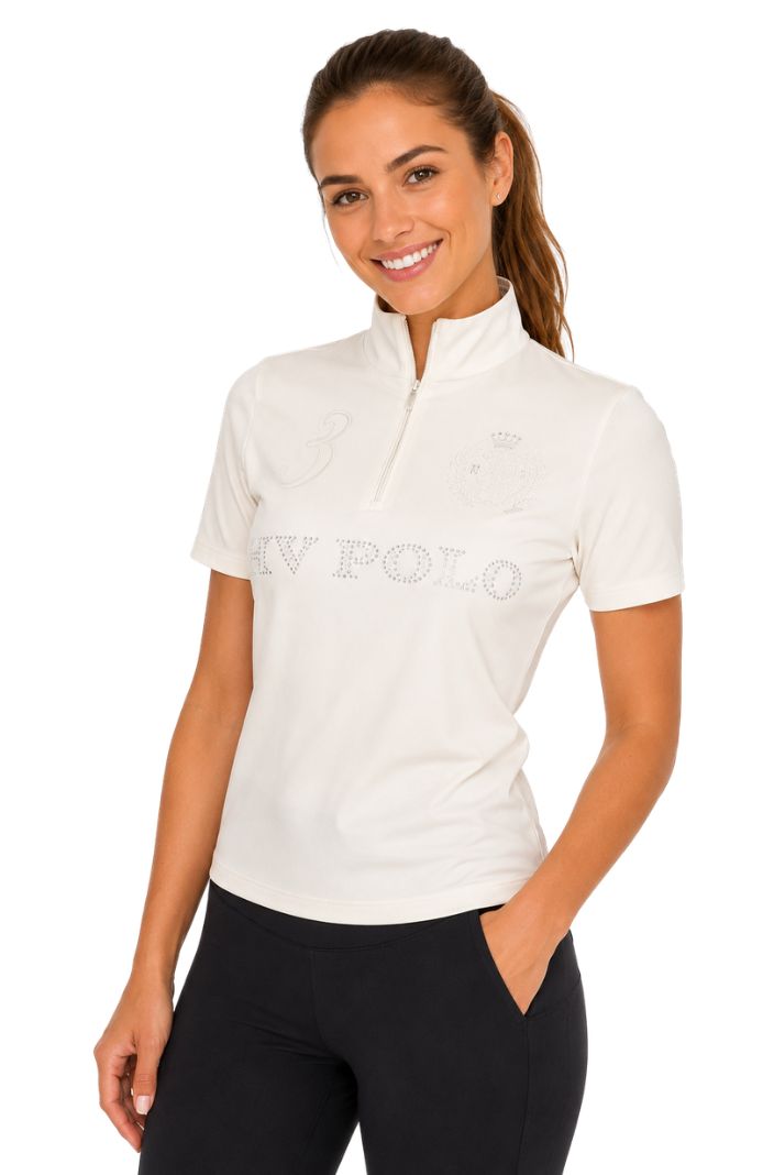 HV Polo Reitshirt Tech HVPFavouritas Platinum Ivory