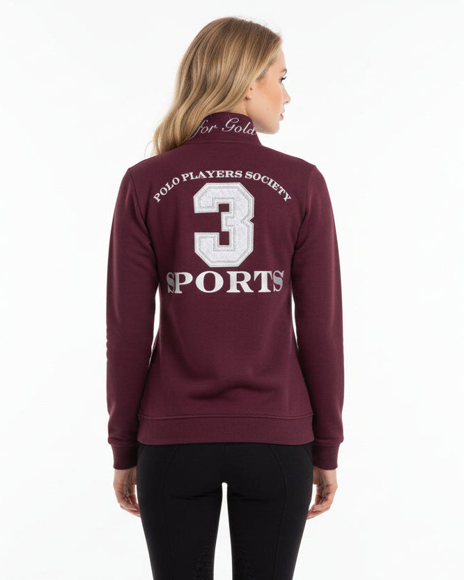 HV Polo Riding Jacket HVPFavouritas Dark Berry Gold
