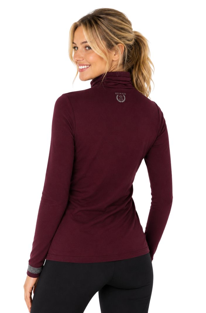 HV Polo Reitshirt Langarm HVPAdeline Dark Berry