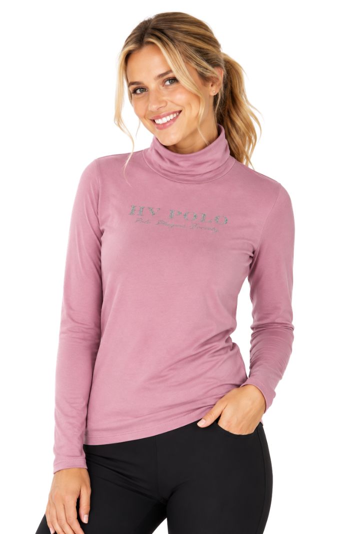 HV Polo Reitshirt Langarm HVPAdeline Mauve