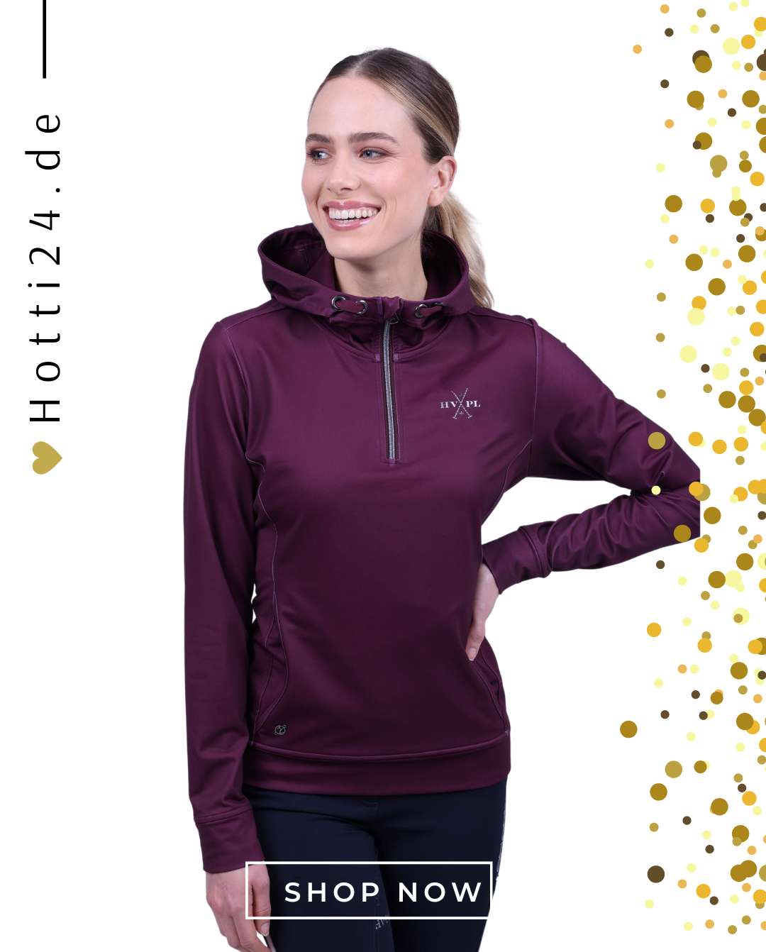 hv-polo hoodie lynne rot 0401093457-4018 vorne