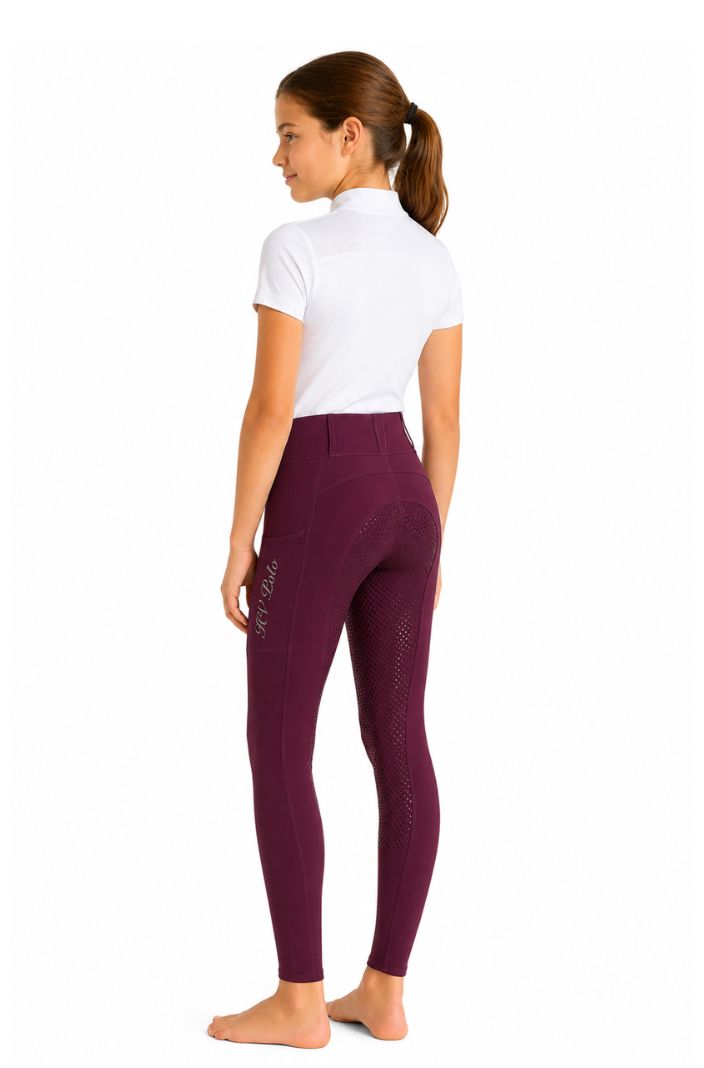 HV Polo Reitleggings HVPLuci FullGrip Berry