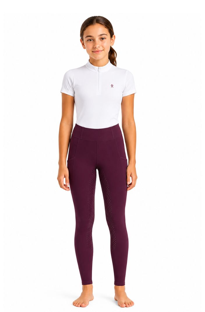 HV Polo Reitleggings HVPLuci FullGrip Berry