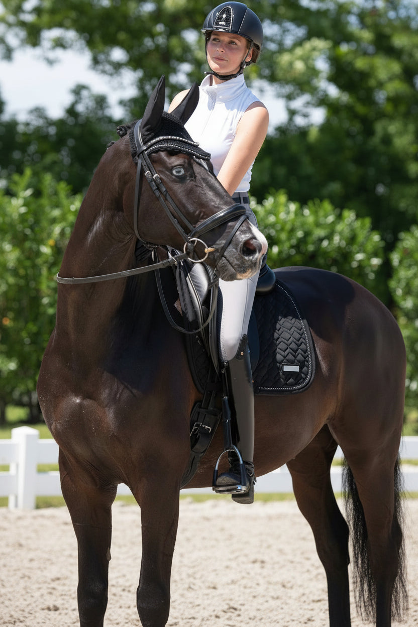 hv polo pferde dressur schabracke june 0802093506-9000 schwarz