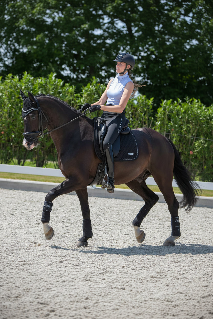 hv polo pferde dressur schabracke june 0802093506-9000 schwarz