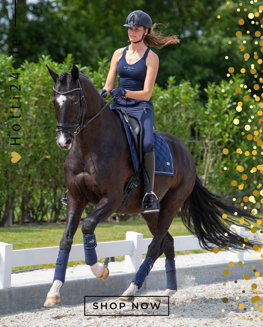 hv polo pferde spring schabracke classic 0801093501-5001 navy