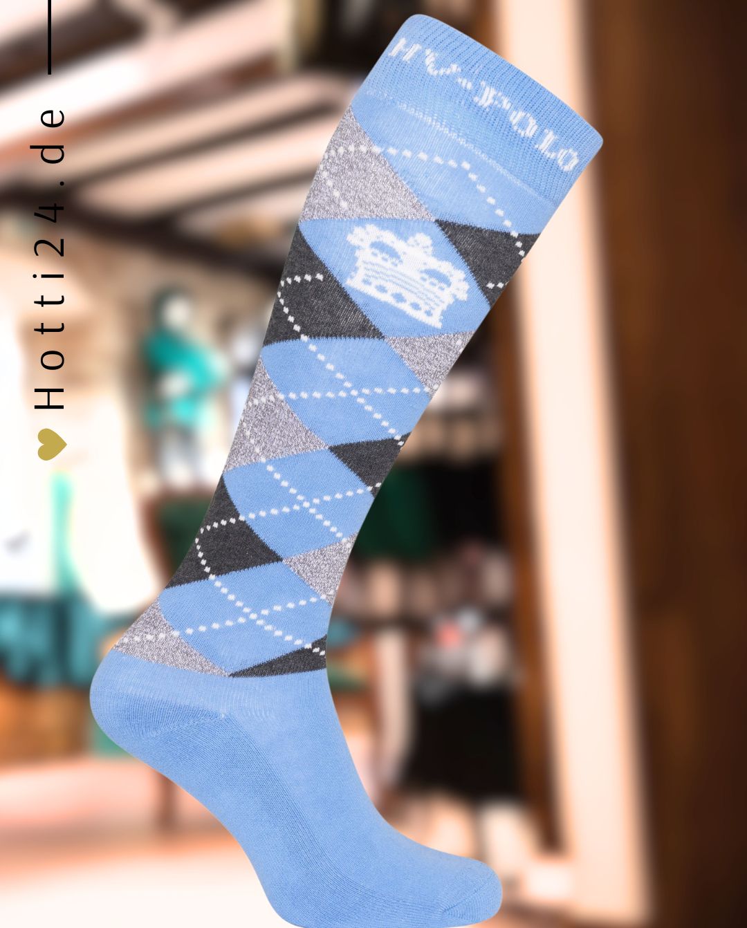 HV POLO »Reitsocken HVPArgyle Airblue Black