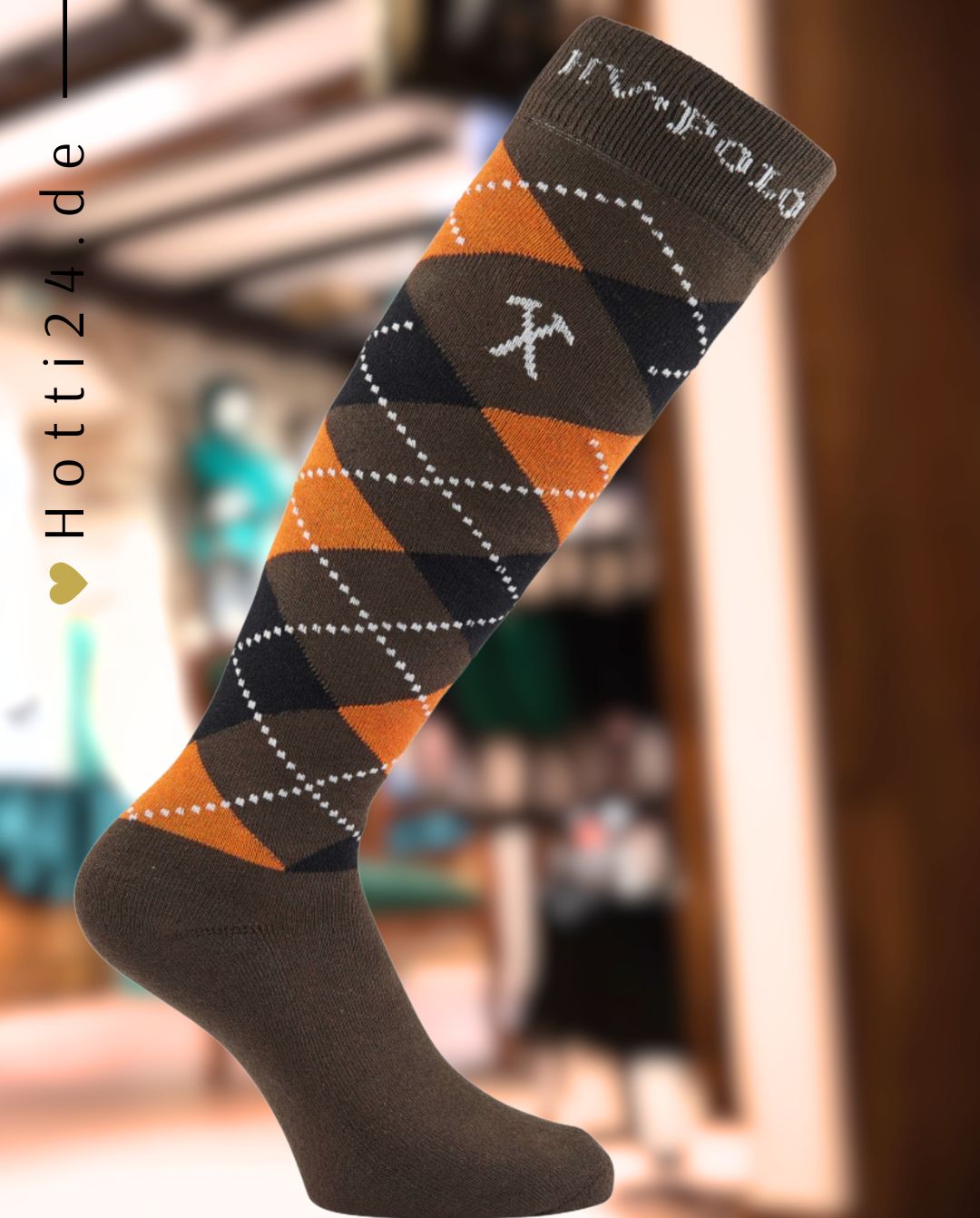 HV POLO »Reitsocken HVPArgyle Army / White