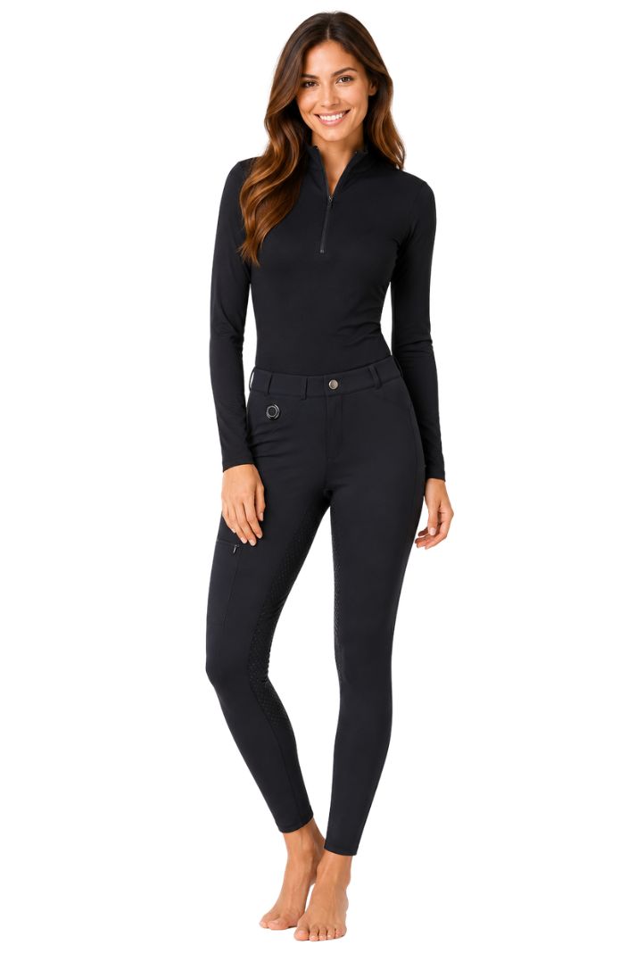 Imperial Riding "Women's Heated FullGrip Breeches Black 🔥