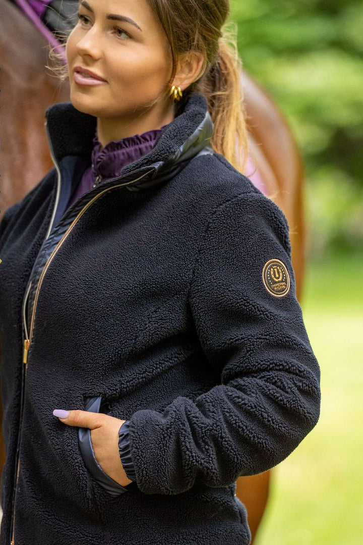 Imperial Riding "Women's Fleece Jacket IRHGalaxy Sherpa Navy
