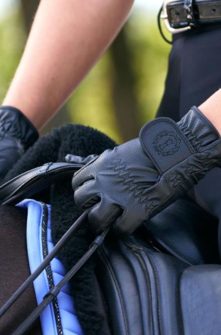Imperial Riding Crystal IRHEssentials Black Riding Gloves