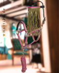 IMPERIAL RIDING »Headcollar with Fly Fringes & Lead Rope Multi Forest