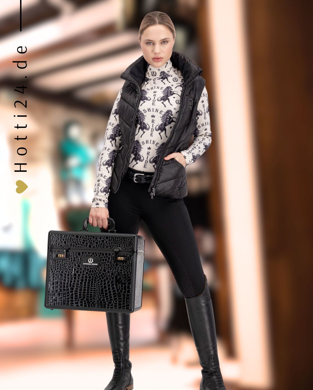 IMPERIAL RIDING »Putzkoffer IRHShiny Black Croco