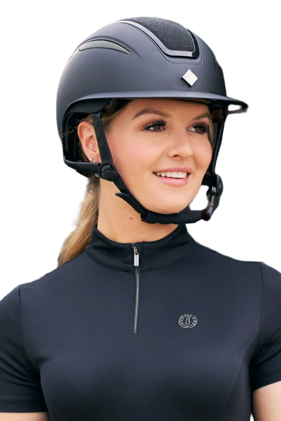 Imperial Riding Reithelm IRHOlania Deluxe Big Visor Schwarz