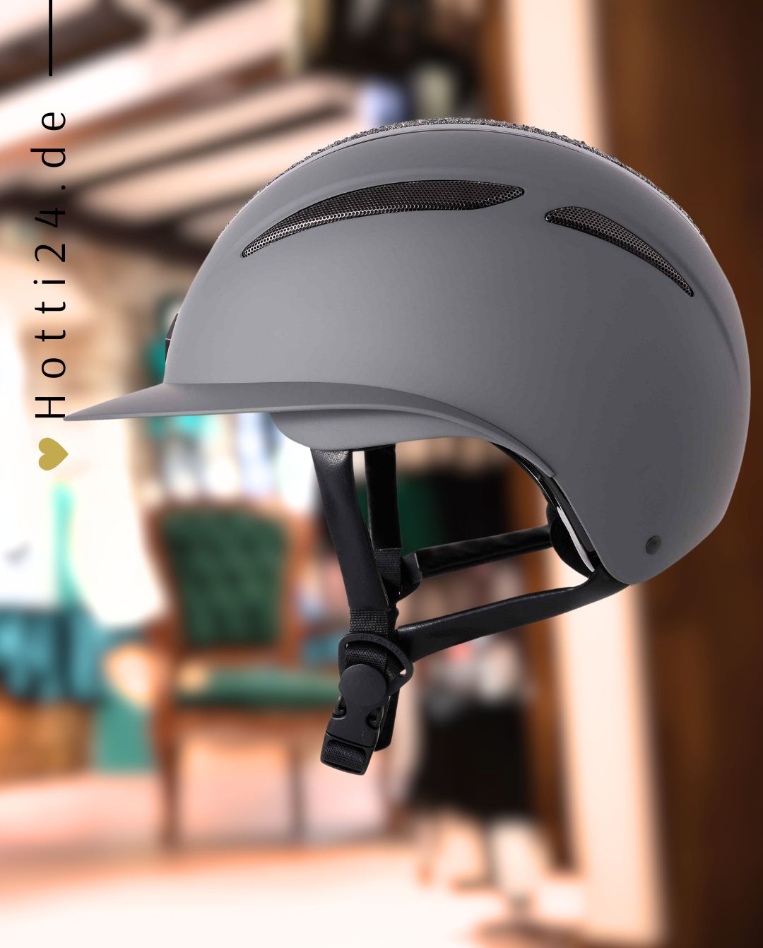 IMPERIAL RIDING »Reithelm IRHOlania Deluxe Big Visor Grey