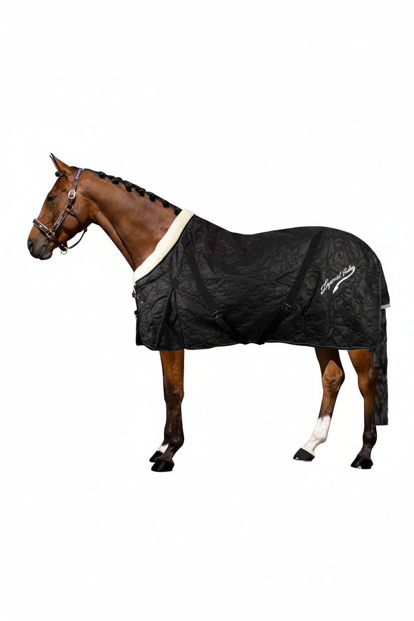 Die Imperial Riding Stalldecke "Super Dry" in Schwarz mit der Artikelnummer DE30321000-9000 ist bei www.Hotti24.de erhältlich. Diese Stalldecke von Imperial Riding bietet Ihrem Pferd Schutz und Komfort während seiner Stallzeit. Die marineblaue Farbe verleiht der Decke ein klassisches Aussehen und sie ist aus hochwertigen Materialien gefertigt, die für Strapazierfähigkeit und Langlebigkeit sorgen. Besuchen Sie www.Hotti24.de, um weitere Informationen über diese Stalldecke zu erhalten oder sie zu erwerben.