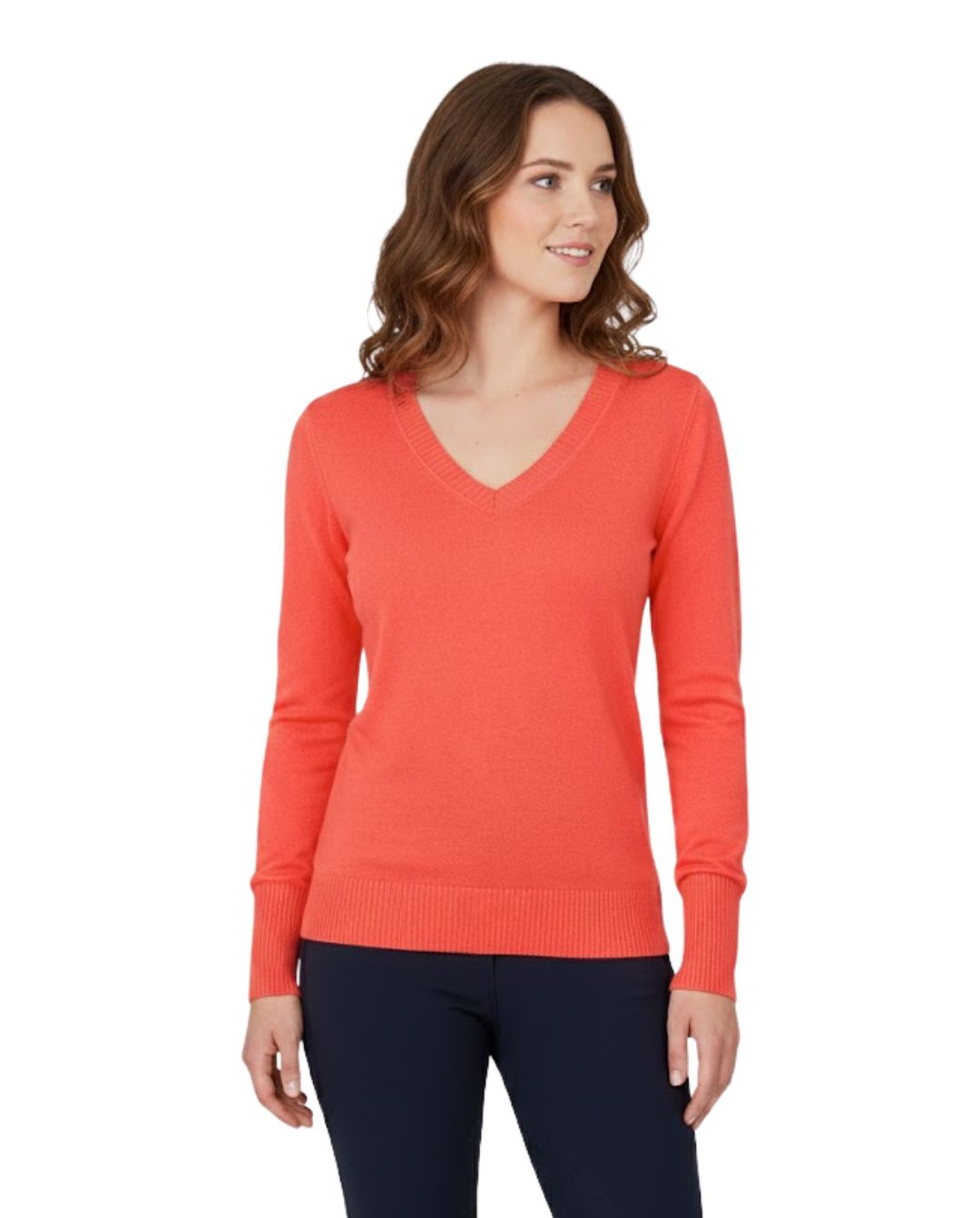 Isabell Werth »Pullover V-Ausschnitt Mandarin Rot