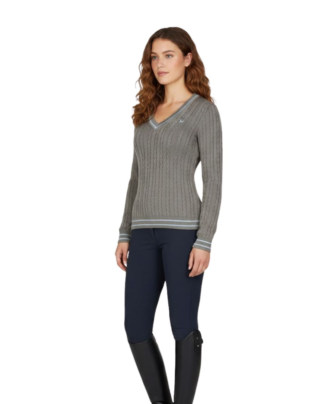 Isabell Werth »Zopfstrickpullover Grey